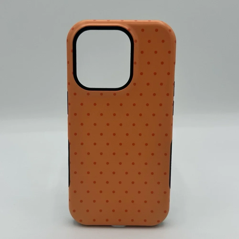 Casely Brand Orange With Polka Dots iPhone 14 Pro Phone Case New